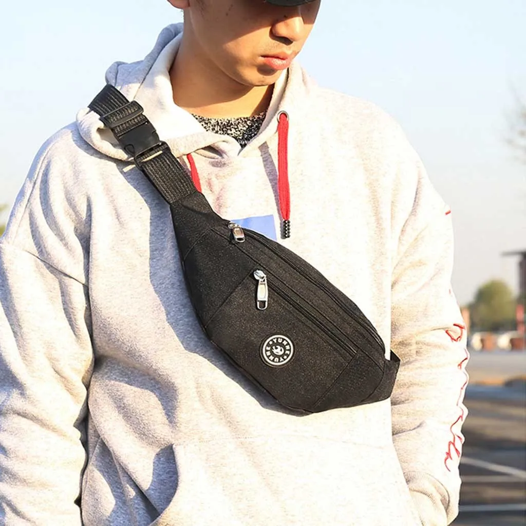 Женская и мужская многофункциональная сумка бум Оксфорд удобная поясная уличная