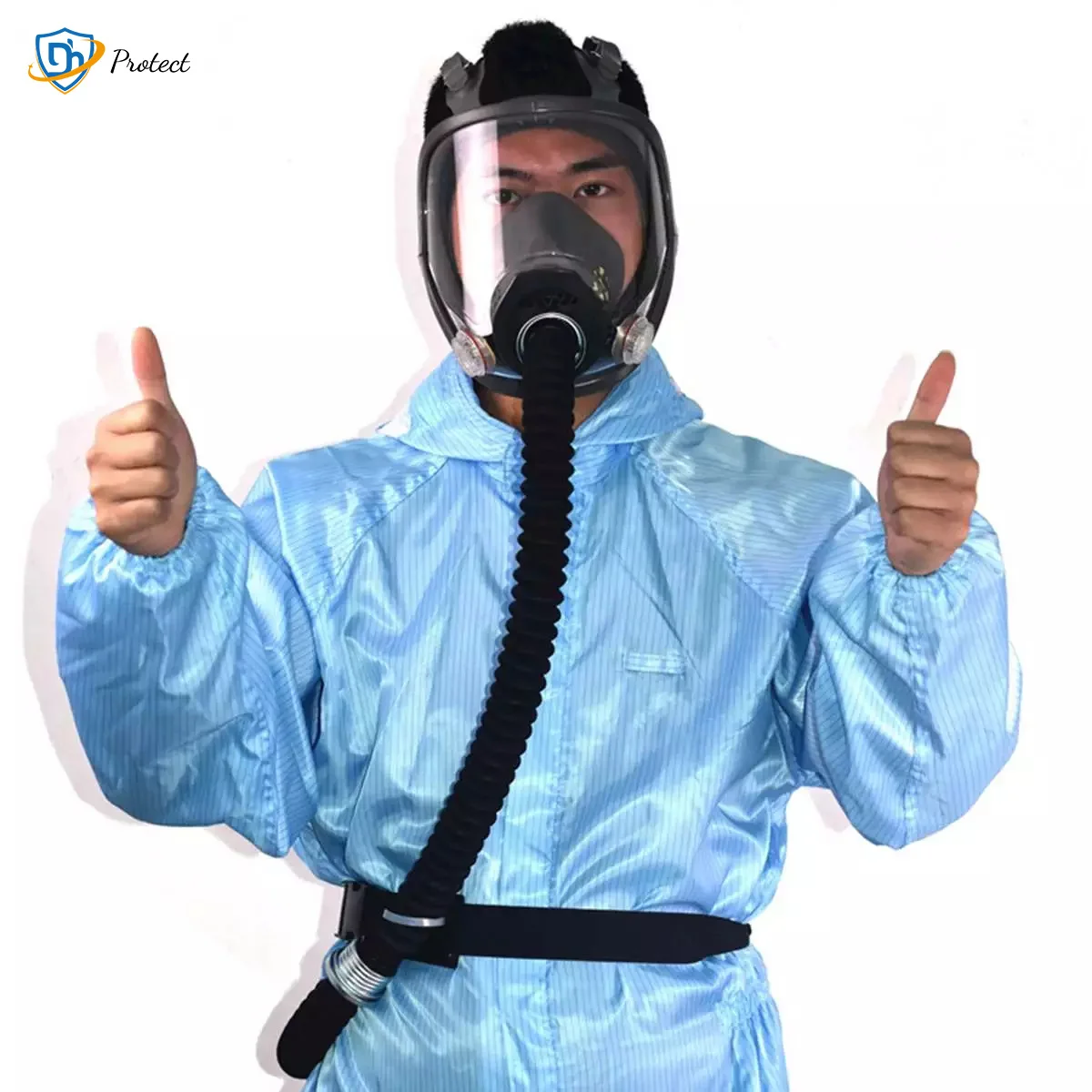 

Electric constant flow air supply type full face gas mask painting tool respirator system, industrial chemical use