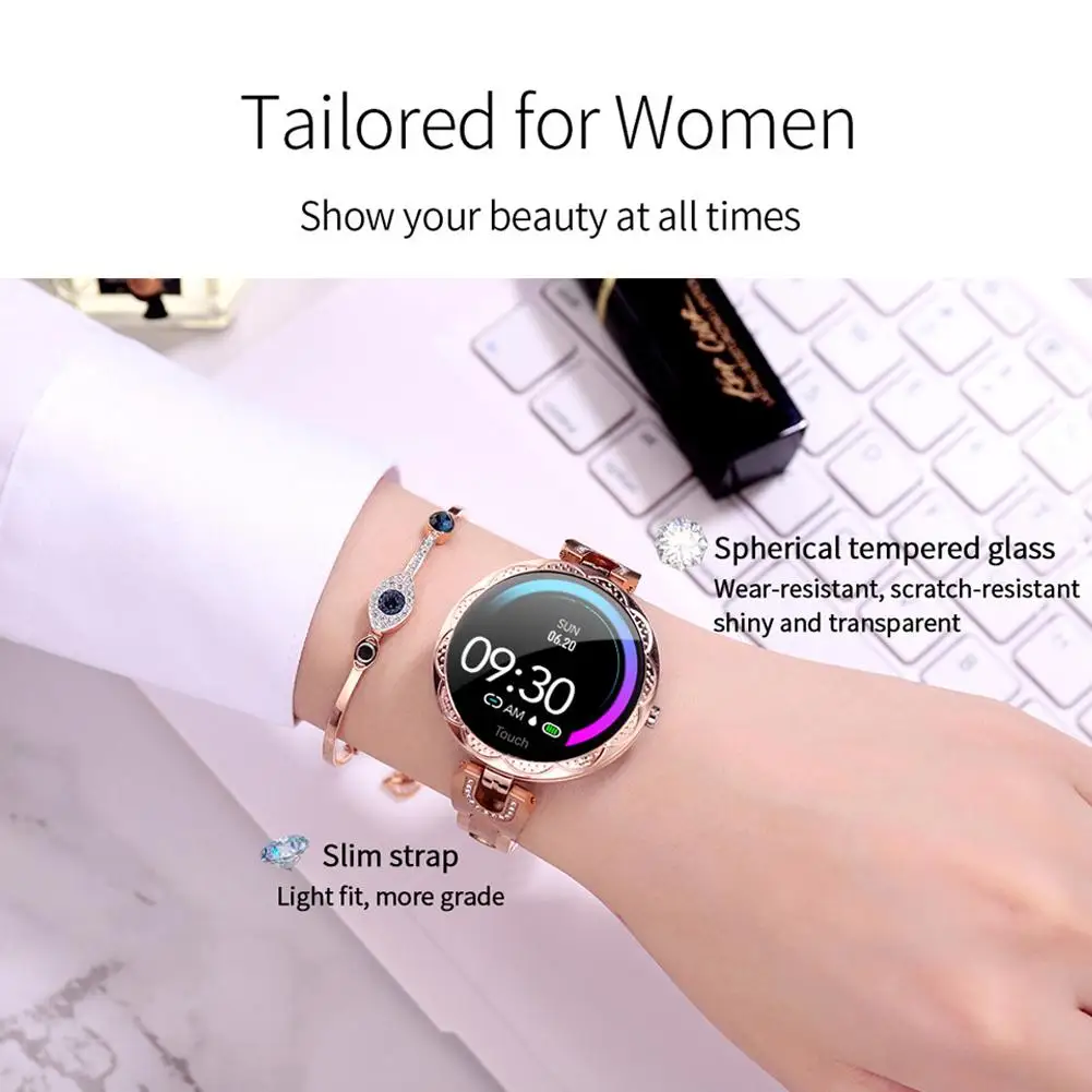 Женский фитнес-браслет с пульсометром умные часы Bluetooth для Android iPhone Samsung LG |