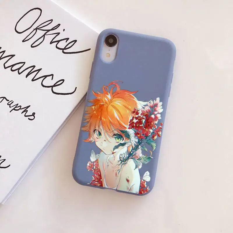 

YNDFCNB The Promised Neverland Emma Norman Phone Case Soft Solid Color for iPhone 11 12 13 mini pro XS MAX 8 7 6 6S Plus X XR