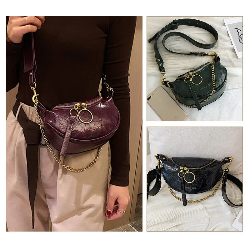 Многофункциональные сумки через плечо для женщин полукруглая нагрудная сумка