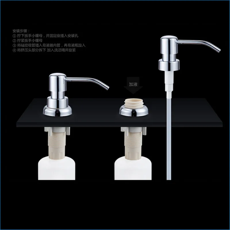 Диспенсер для мыла на кухонную раковину пластиковый диспенсер жидкого с насосом