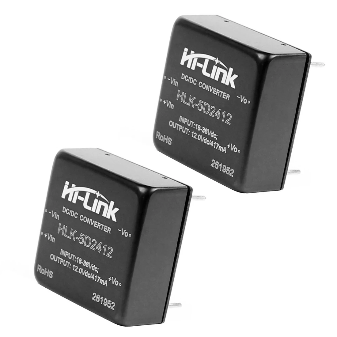 2x постоянного тока в переменный ток 5 Вт DC изолированный Питание модуль HLK 5D2412 24 В