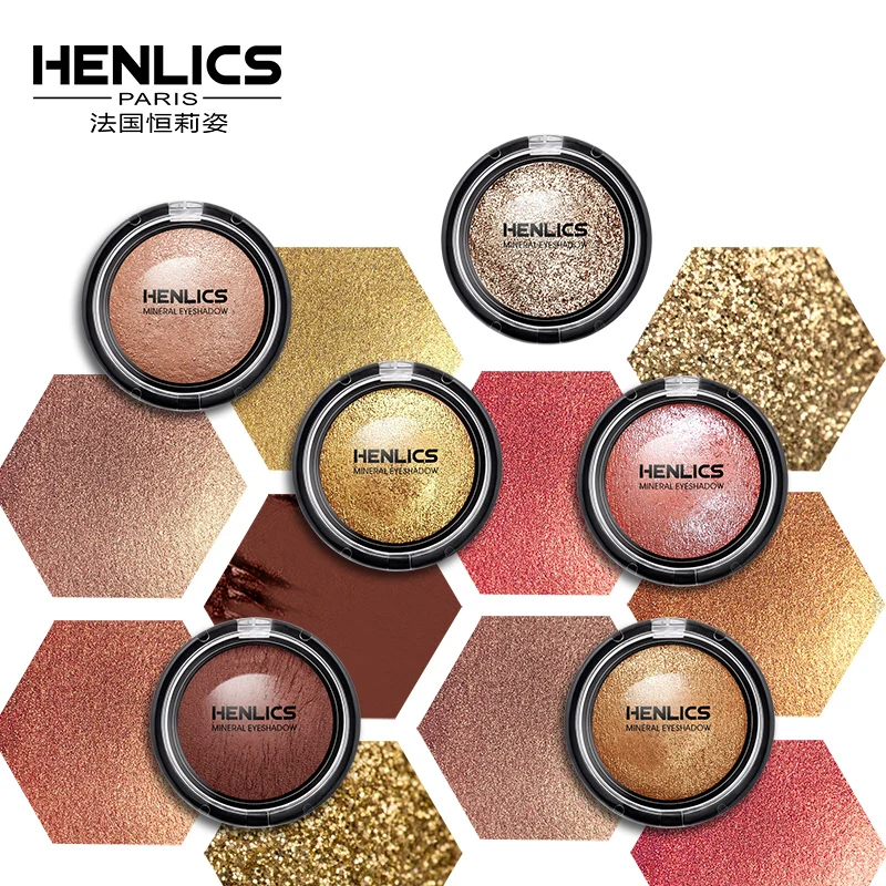 HENLICS Блестящий тени дымчатые пигмент для век Палитра стойкие водостойкие
