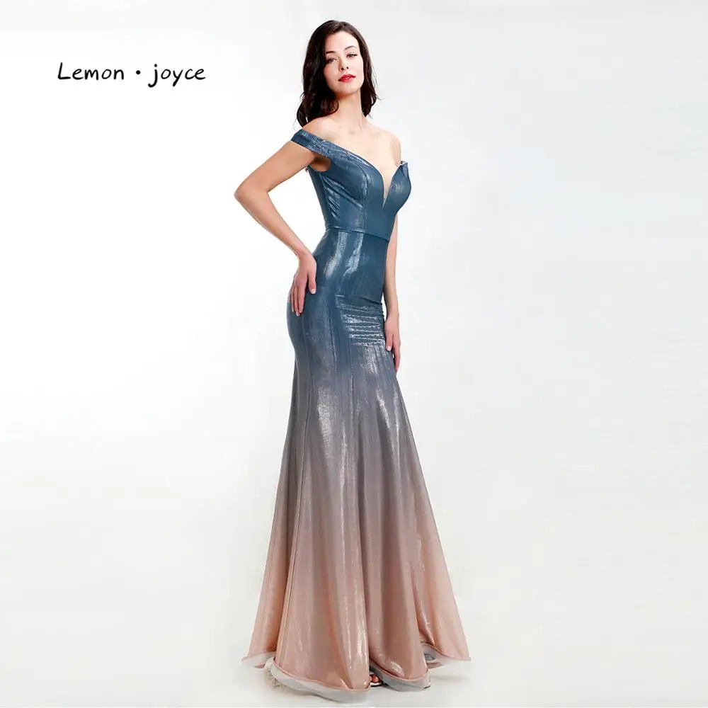 Lemon joyce элегантные вечерние платья Длинные для женщин сексуальные Простые Вечерние платья Русалка robe de soiree