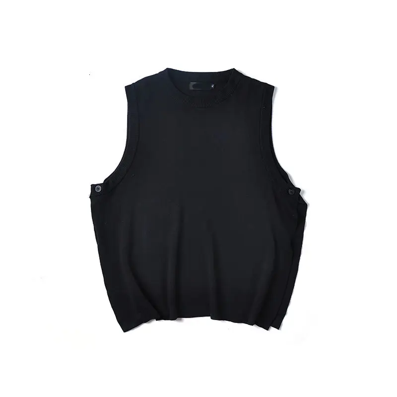 

Autumn Korean Sweater Vest Men's Fashion Casual O-neck Knitted Pullover Men Wild Loose Vest Knitting Sweaters Mens Clothes M-3XL