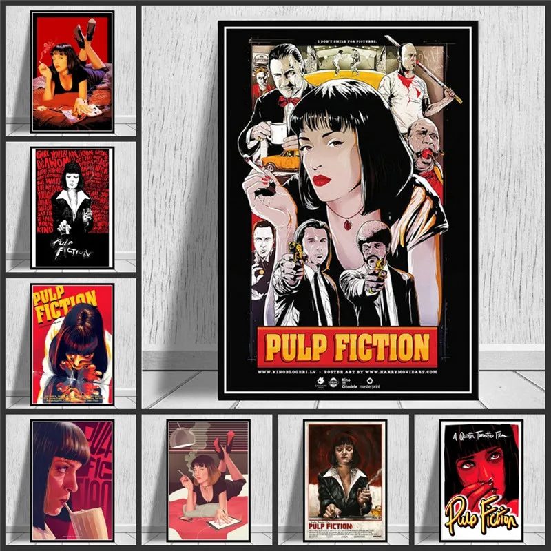 

Pulp Fiction Quentin Tarantino Canvas Painting Posters And Prints Wall Art Picture Vintage Movie Decorative Home Decor Cuadros