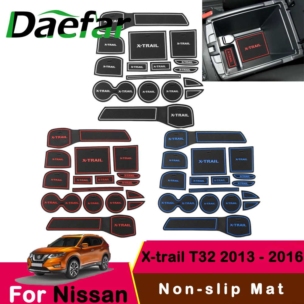 Противоскользящий резиновый подстаканник Daefar для Nissan X trail Xtrail Trail T32 2013 2016