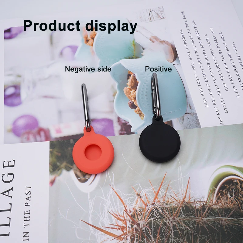 

For Apple AirTags Anti-loss Tracker Case For AirTags Case Silicone Fashion Pure Color Protective Case With Mountaineering Buckle