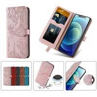 solid color magnetic embossing leather phone cases for iphone 13 pro max mini wallet card slot bracket shockproof protect cover