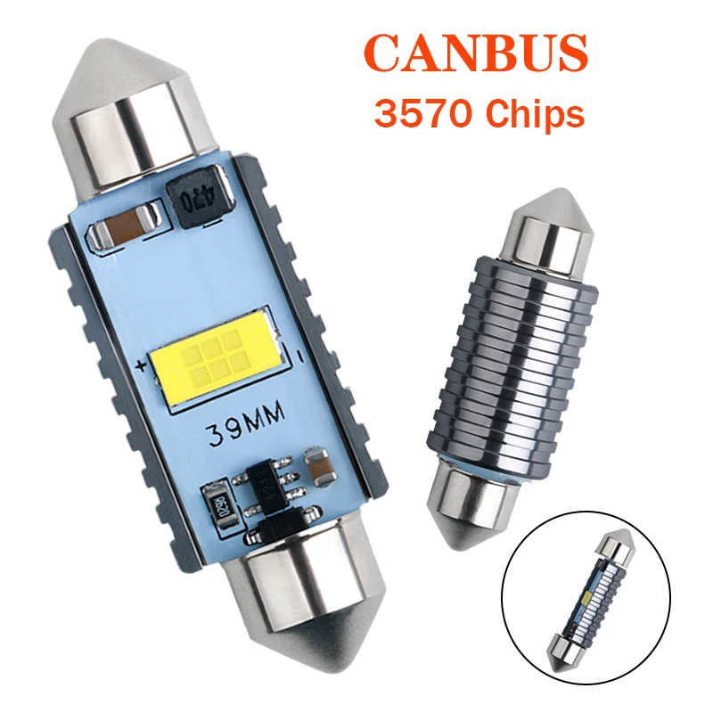 

1 шт. гирлянда C5W C10W 3570 чип лампочки Canbus 31 мм/36 мм/39 мм/41 мм Автомобильный светодиодный потолочный светильник для внутреннего купола чтения По...