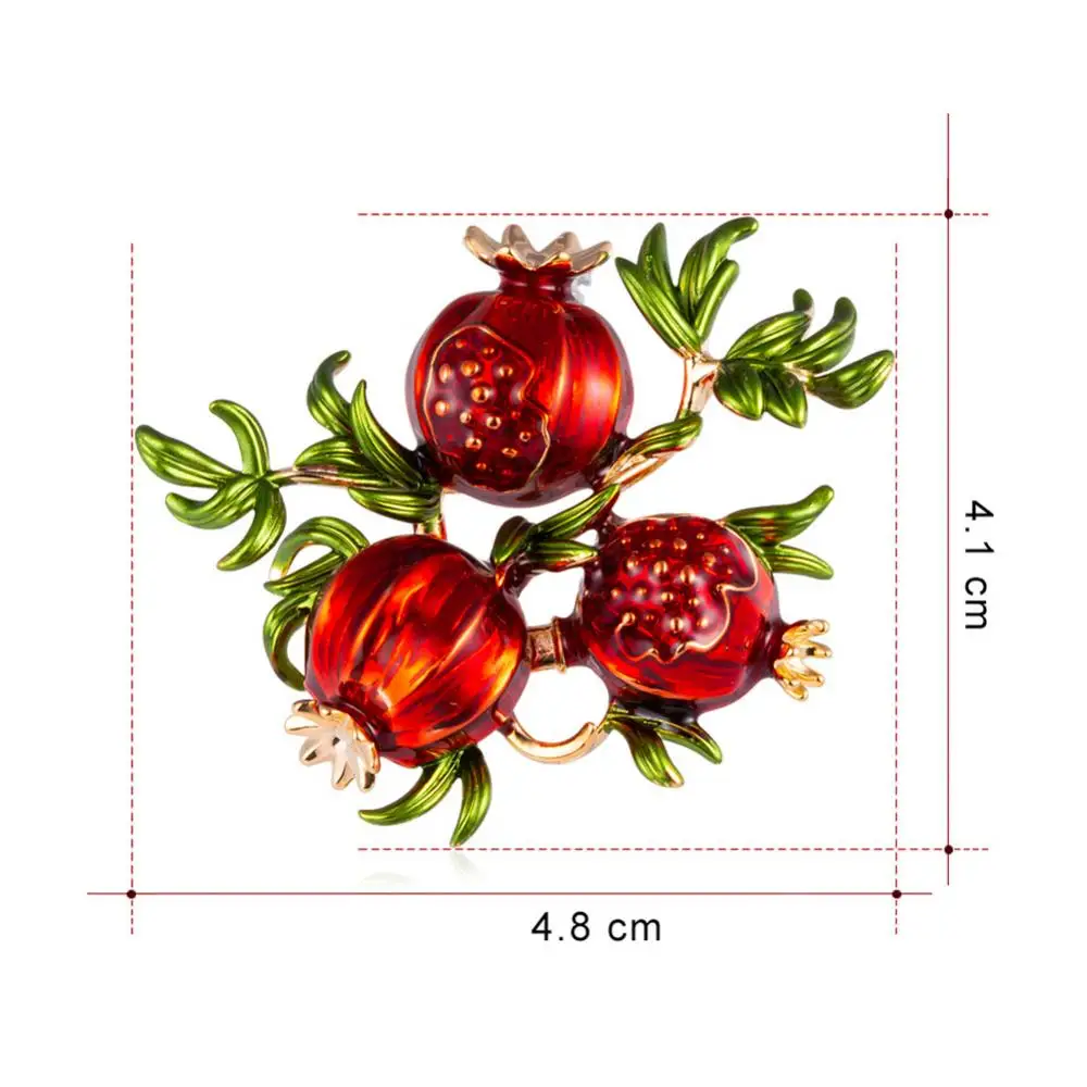 

Hot Sales!! Vintage Women Pomegranate Flower Shape Enamel Brooch Pin Breastpin Lapel Jewelry
