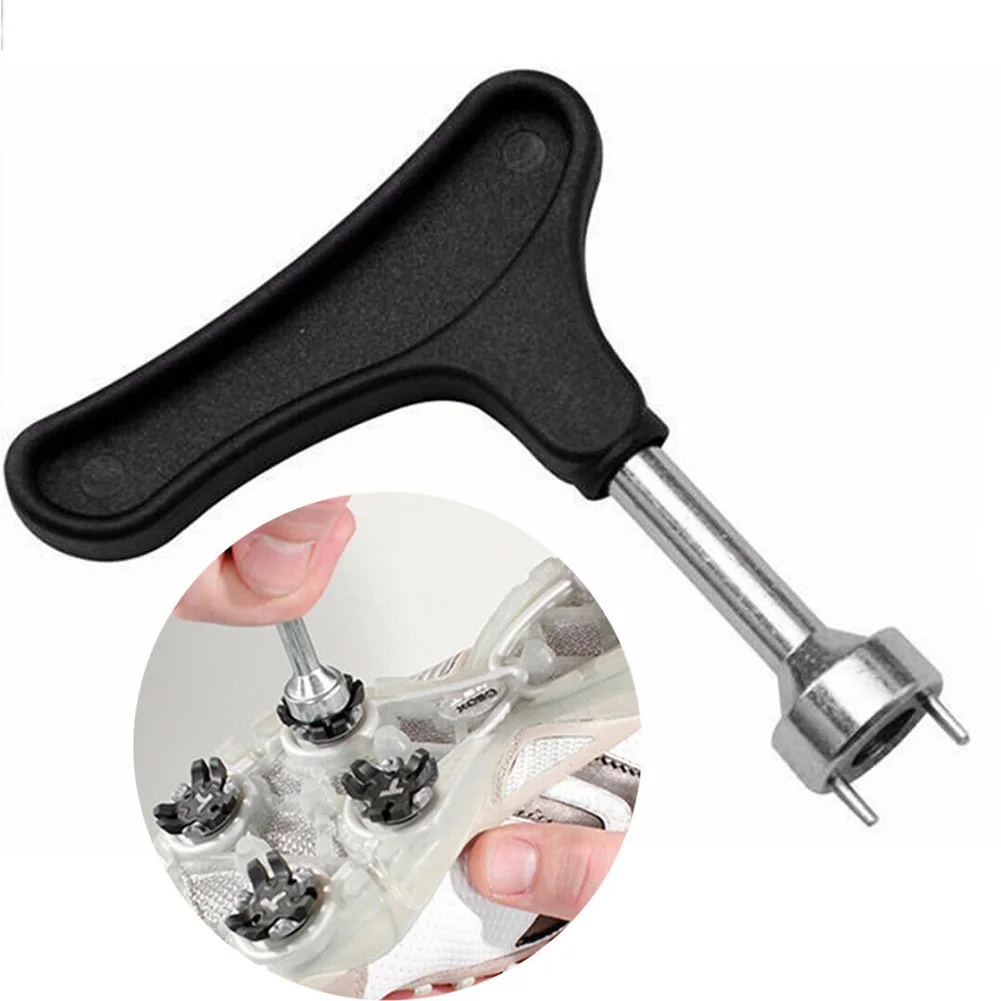 

Ergonomic Professional Spike Wrench Lightweight Handled For Golf Shoes Hand Tool Effective Cleats Remove Portable Gearless