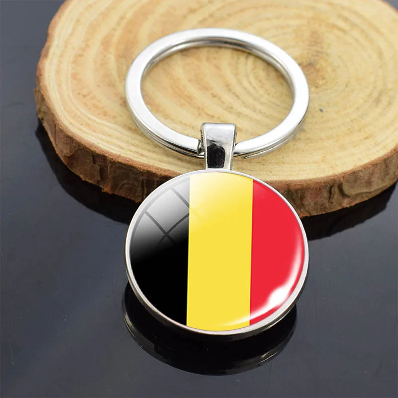 Брелок для ключей с национальным флагом западных европейских стран двусторонний