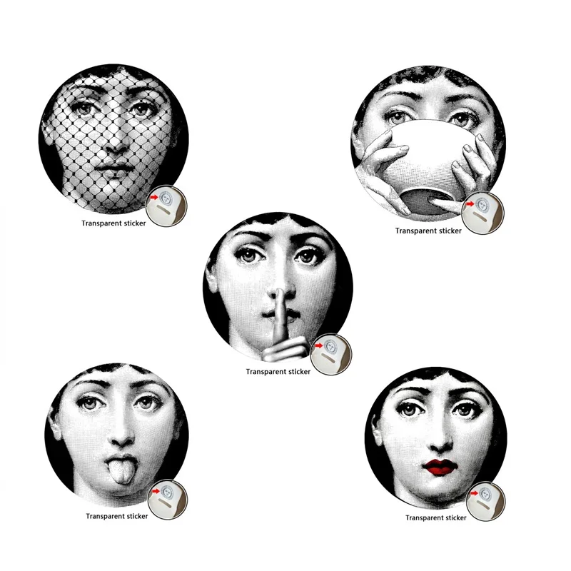 Милан Италия дизайнер fornasetti таблички узор обои разделенные картины настенные наклейки DIY Украшение стены 8 дюймов