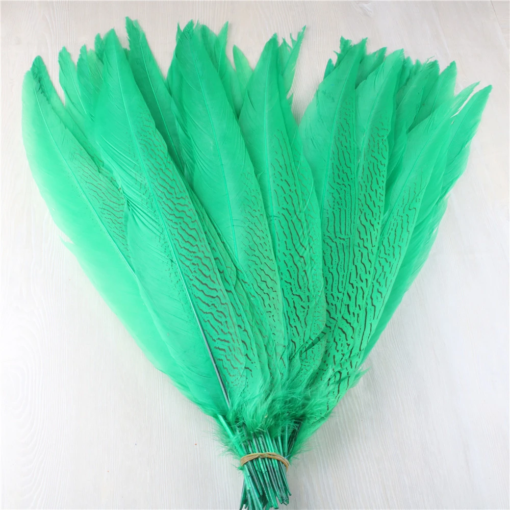 

Wholesale 50pcs/lot Grass Natural Pheasant Tail Feathers 50-55cm Pheasant Feathers For Crafts Silver Chicken Feathers Plumas