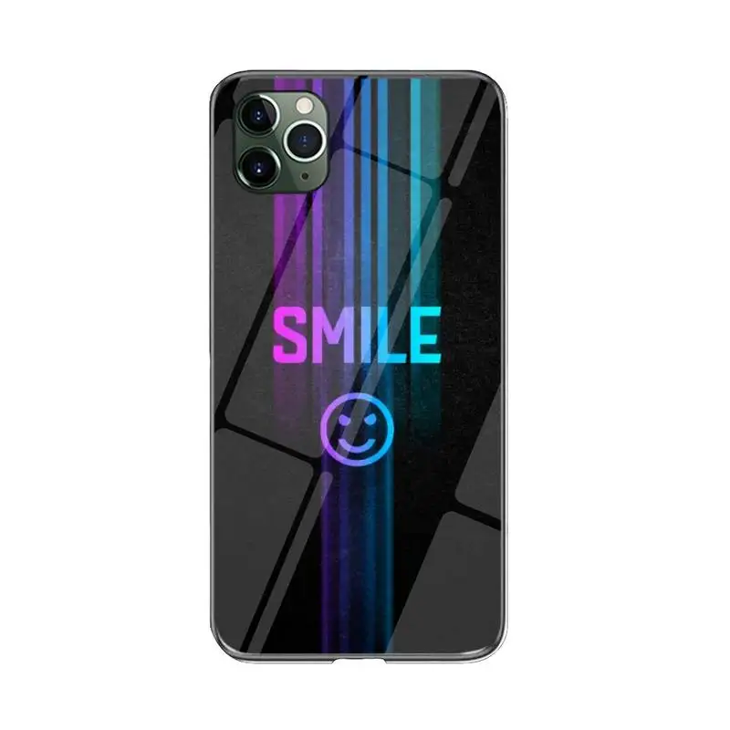 

FHNBLJ SMILE Phone Case For iPhone 12 mini 12 PRO Max 11 pro XS MAX 8 7 6 6S Plus X XR cover