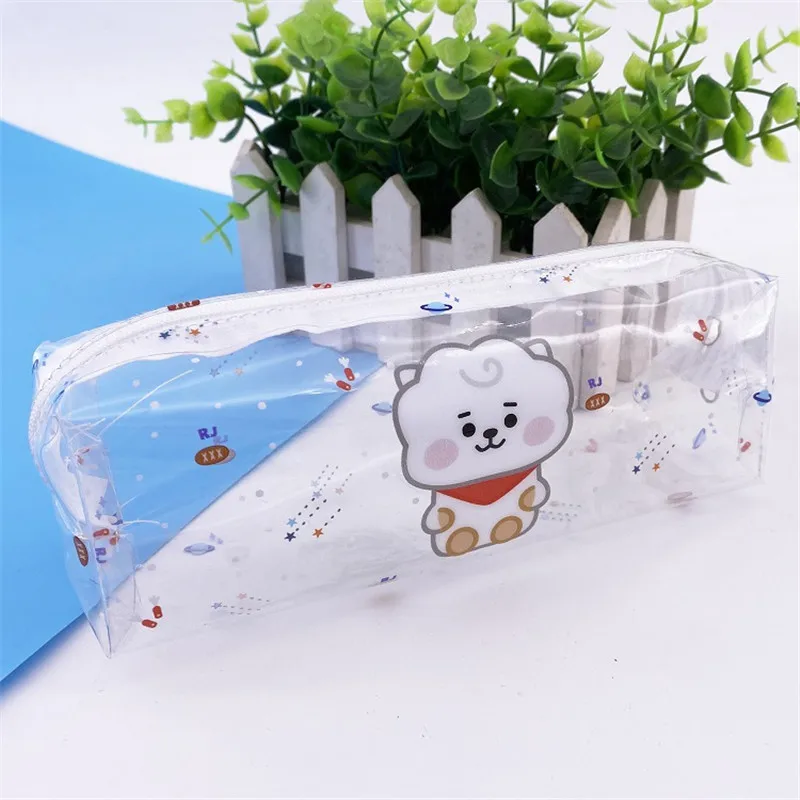 

New Korean Kpop Animal Cosmetic Bags For Women Storage Pouch Makeup Organizer Bag Transparent Pencil Case Handbag Casual Purse