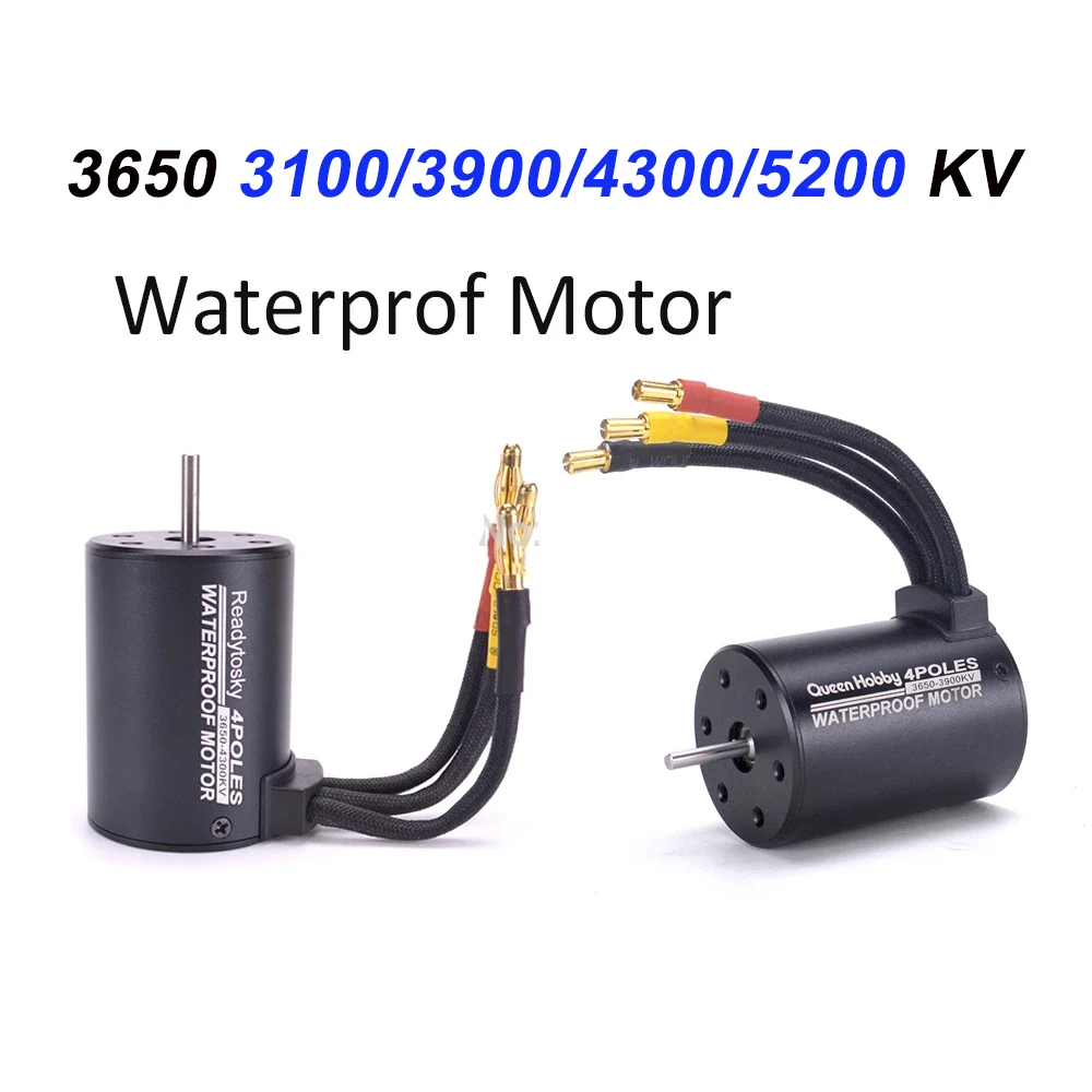 3650 3100kv/3900KV 4300KV/5200kv водонепроницаемый бесщеточный двигатель с банановым штекером