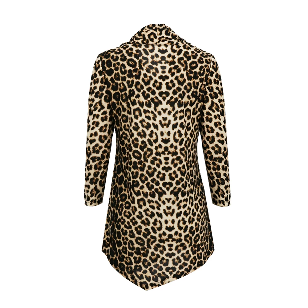 Yitonglian Женские топы и блузы зимние с высоким воротником модная леопардовая туника