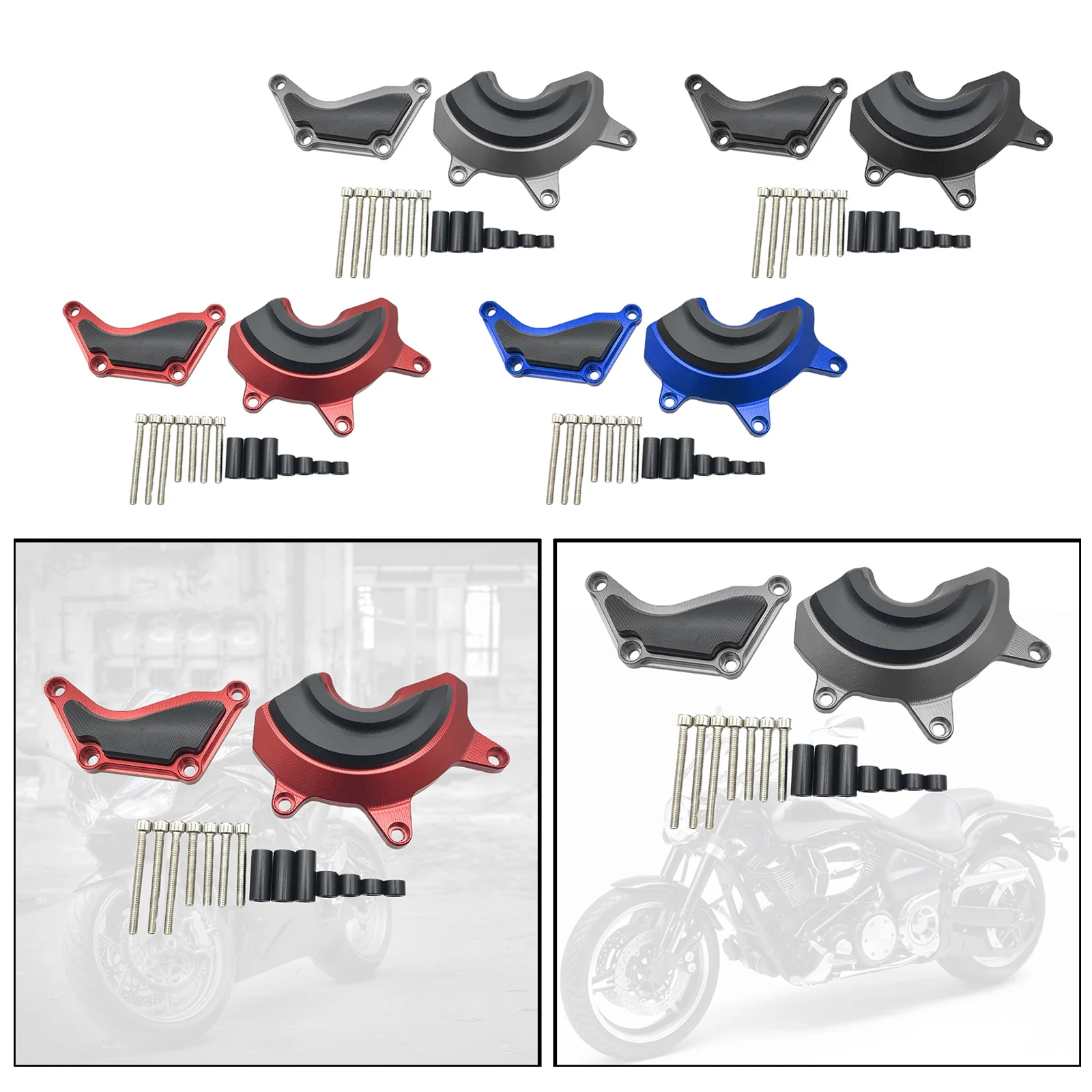 

Alloy Motorcycle Engine Saver Guard Case Frame Slider Crash Cover Crash Pad Shell fit Yamaha R6 2019-2021 Parts Accessories