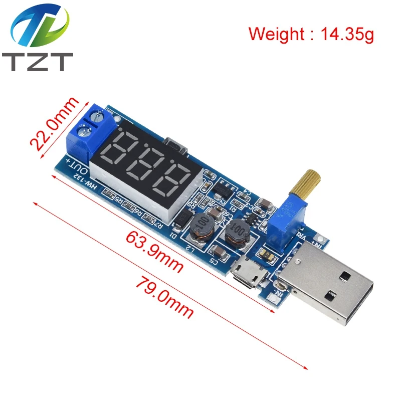 USB повышающий/уменьшающий модуль питания DC 5 В до 3 В/12 Регулируемый понижающий