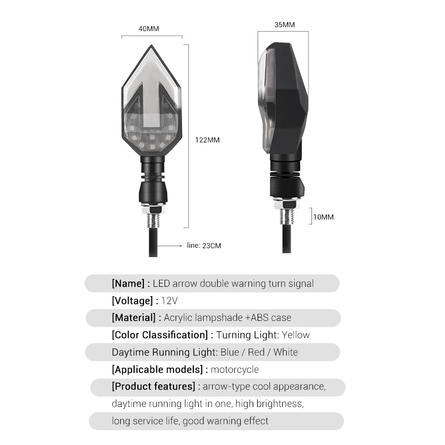 Мотоциклетный сигнальный светильник стоп-сигнал лампа течёт вода ing двойной цвет