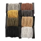 2 метра 2,53,54,5 мм золотые звенья цепочки для ожерелья 7 видов цветов оптовые ювелирные цепочки оптом для Diy ювелирных изделий