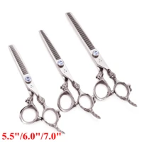 50pcs 5 5 6 7hair scissors professional high quality for dogs hair cutting salon thinning scissors hairdressing baber shers 9108