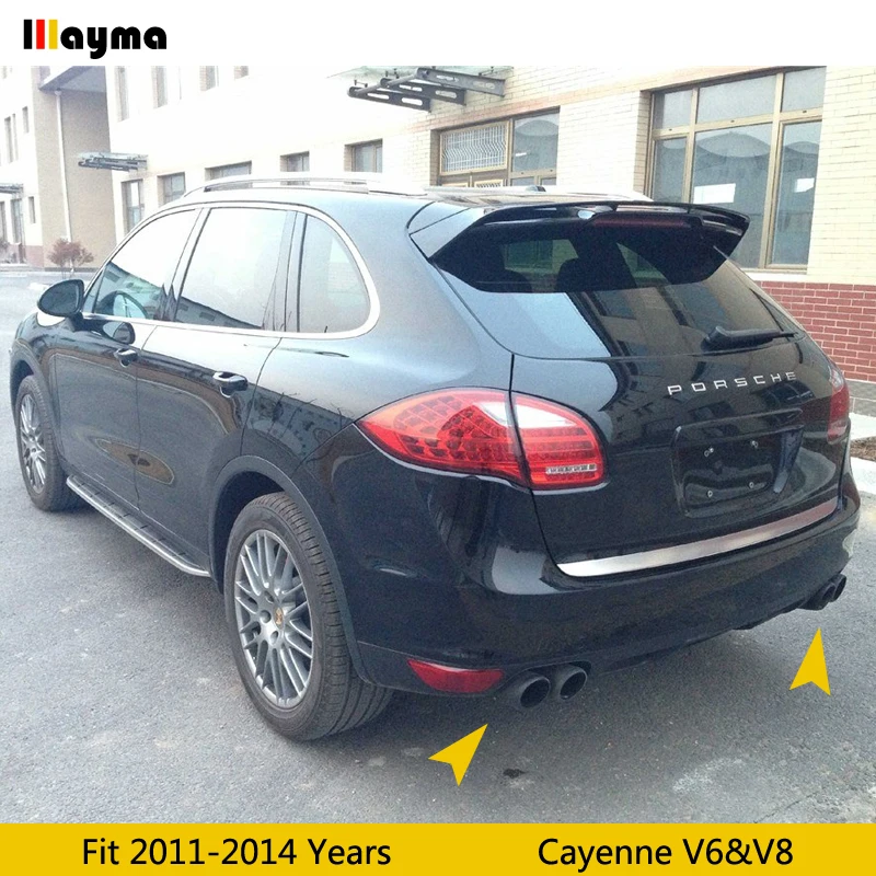 Матовые черные наконечники выхлопной трубы глушителя для Porsche Cayenne V6 V8 2011 2012 2013 2014
