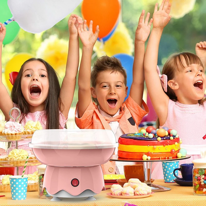 

Portable Cotton Candy Machine for Kids, with Large Splash-Proof Plate, Efficient Heating,for Kid Birthday Party US Plug