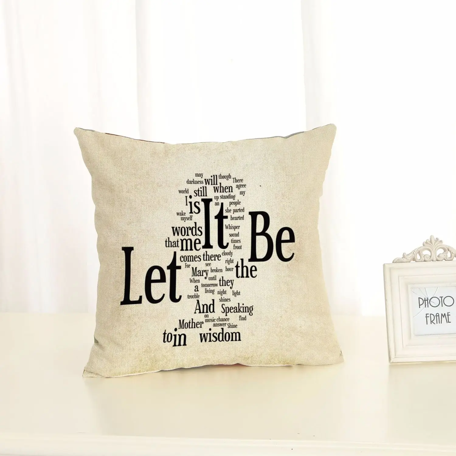 45*45 см наволочка для подушки с буквенным принтом на талии Хлопковый чехол