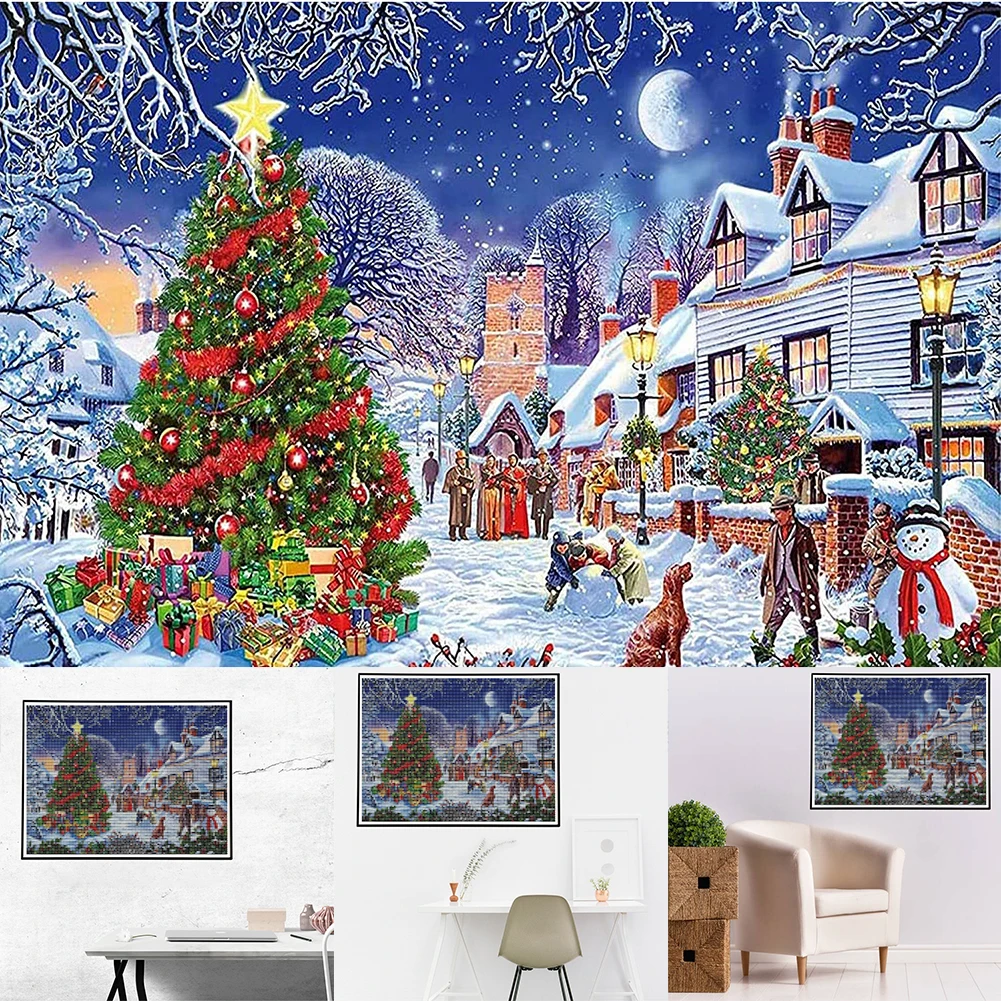 

5D DIY Diamond Painting Full Drill Diamond Painting Santa Claus Embroidery Cross Stitch Rhinestone Christmas Decoration For Home