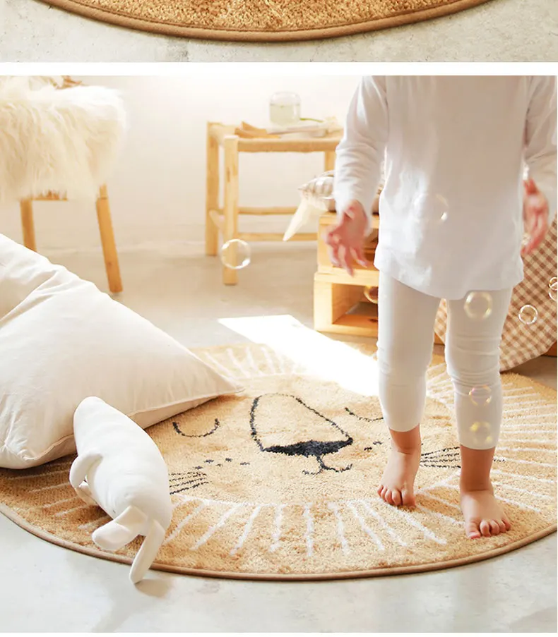 Детские игровые коврики для ползания ковер в детской комнате круглый мультфильм