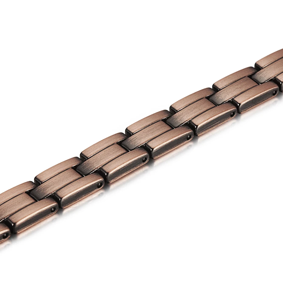 Новые Медные магнитные мужские и женские браслеты бронзовые цвета Чистый медный