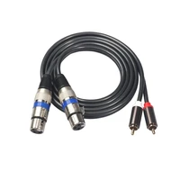 2 rca male to xlr dual female audio cable gold plated 1 5m for microphone mixer power amplifier headphone amplifier