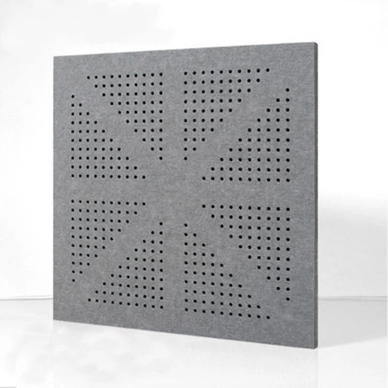 

Custom E0 Grade Polester Acoustic Ceiling Wall Panel Board Sound-absorbing Diffuser Theatre KTV Studio Panels 600x600mm 8pcs