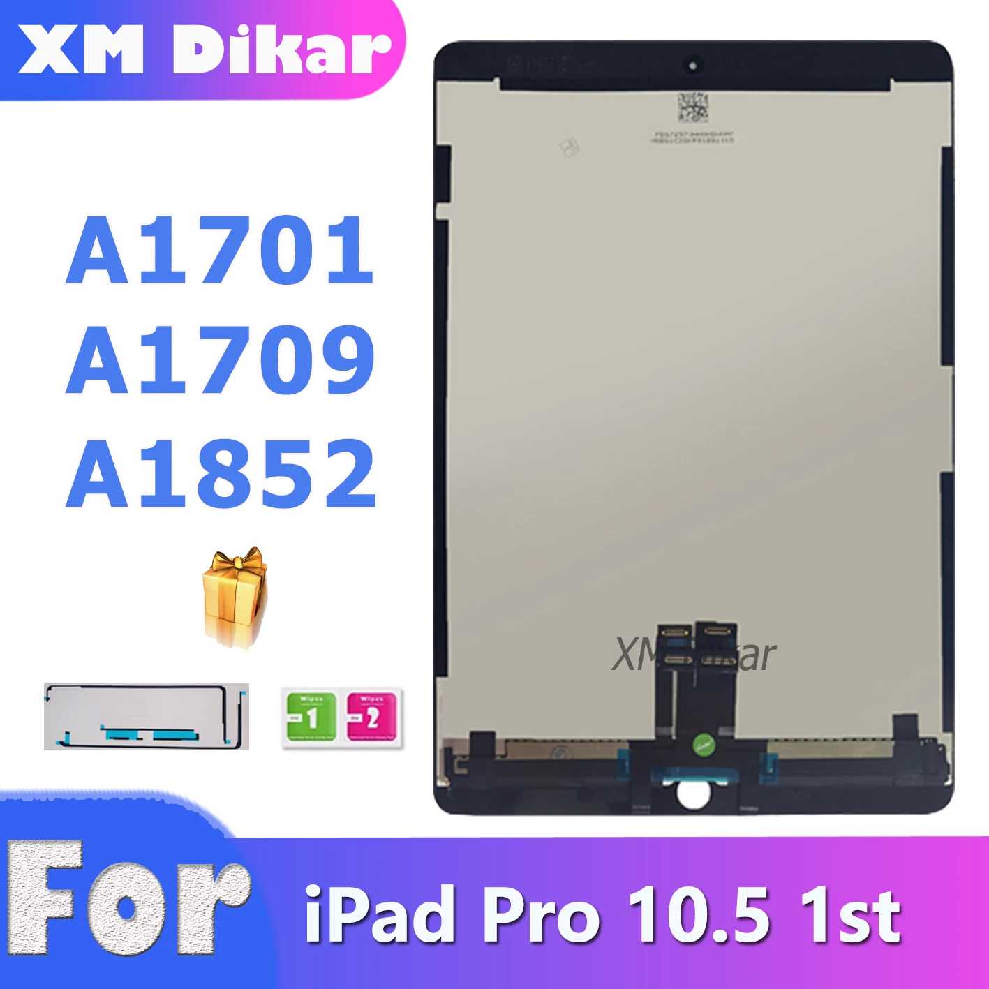 LCD для iPad Pro 10,5 A1701 A1709 LCD дисплей кодирующий преобразователь сенсорного экрана в сборе замена оригинального качества с клеем