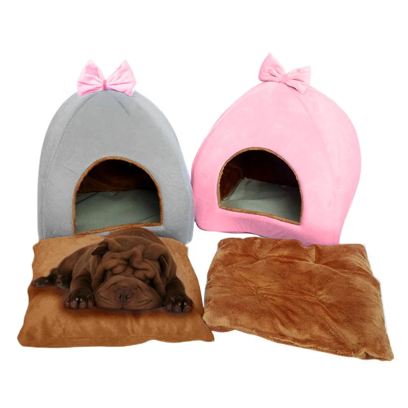 Распродажа Лежанка для кошек короткая плюшевая собачья будка удобные