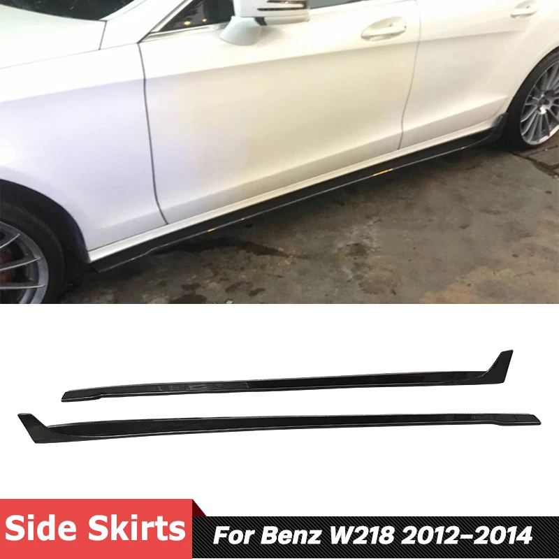 

R Стиль карбоновые дверные фартуки боковые юбки для Mercedes Benz W218 CLS320 CLS350 CLS63 2012-2014