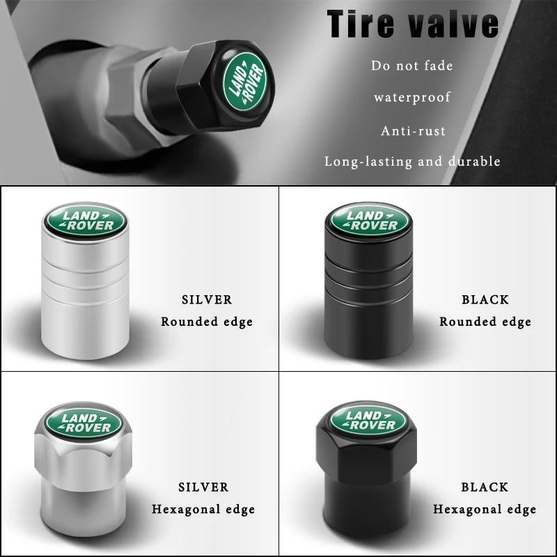 4 шт. алюминиевые колпачки для стержней клапанов автомобильных шин Land Rover Sport