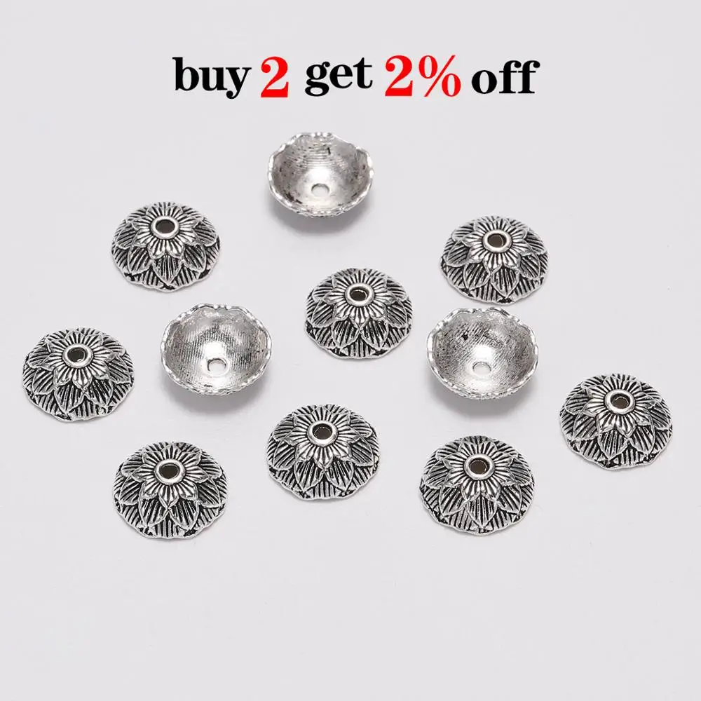 Круглые Концевики для бусин в форме цветка лотоса 20 шт./лот 12 мм розетка цветок Torus