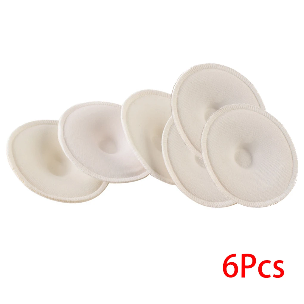 Almohadillas de lactancia reutilizables para beb&eacute;s, almohadillas de lactancia impermeables, suaves y absorbentes, lavables, 6 uds.-5