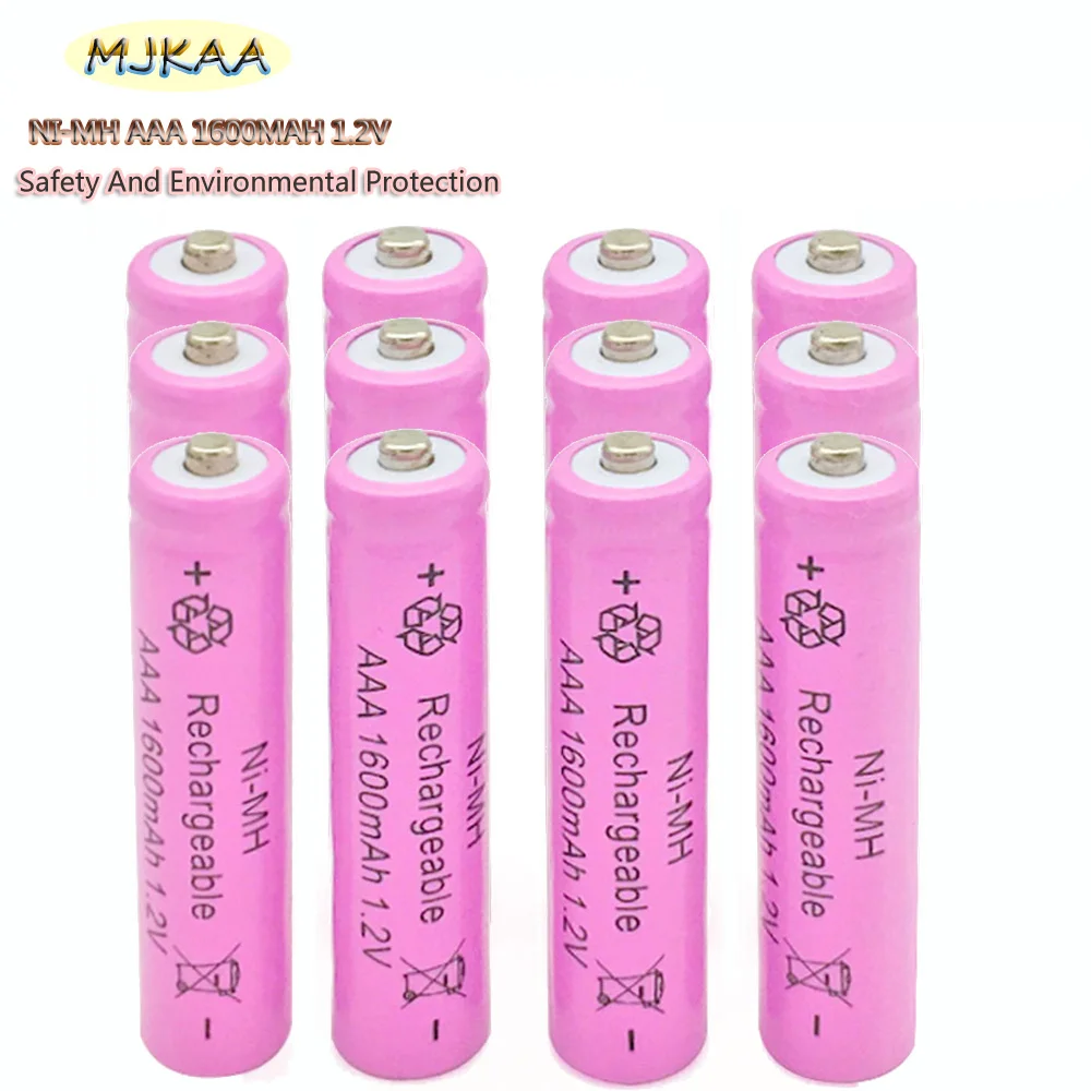 4 10 шт/MJKAA Ni MH AAA 1600Mah 1 2 V перезаряжаемые батареи aaa Высокая емкость Für Spielzeuguhr und Maus
