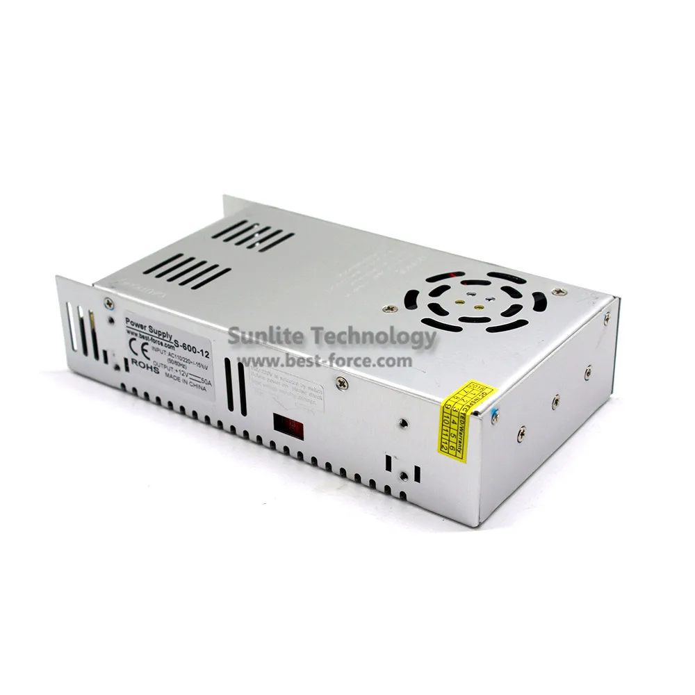 Светодиодный источник питания постоянного тока 12 В 50 А 600 Вт драйвер адаптера