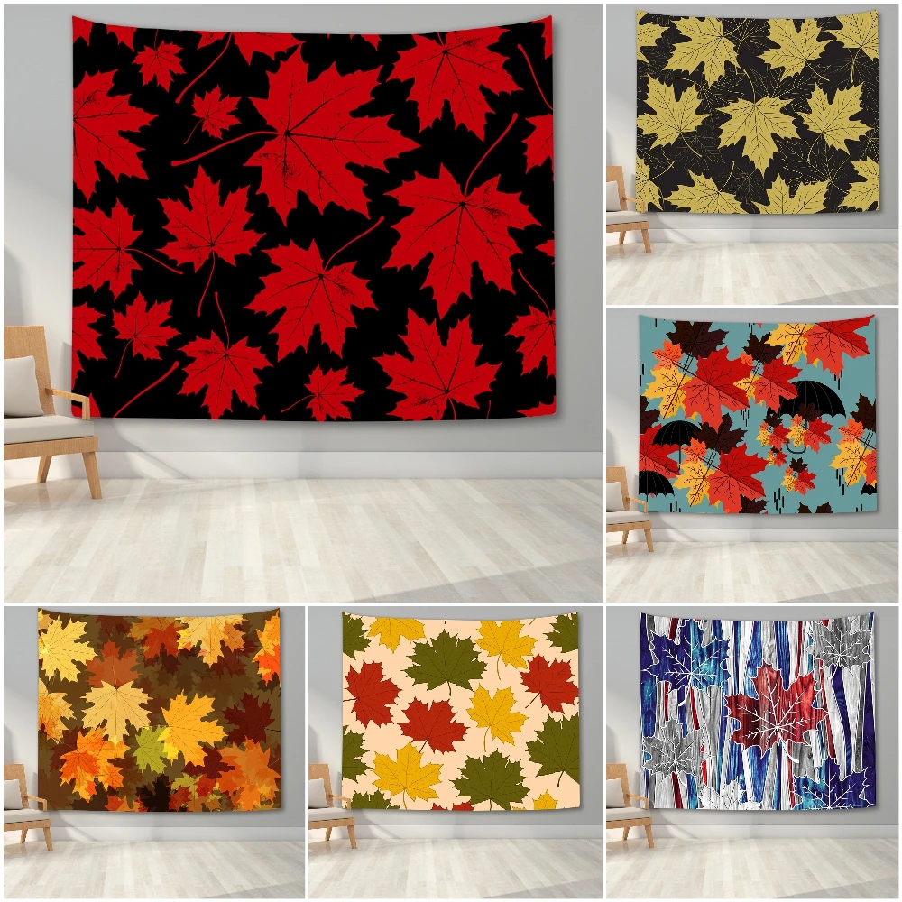 

Colorful Maple Leaves Tapestry Wall Hanging Tapestry Bedroom Decor Wall Tapestry Blanket For Home College Dorm Background Cloth