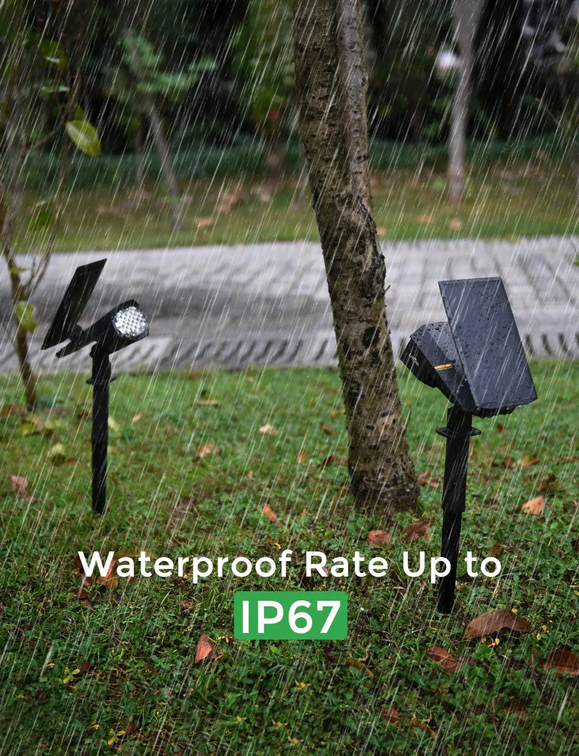 Уличный светодиодный фонарь LITOM на солнечной батарее водонепроницаемый садовый