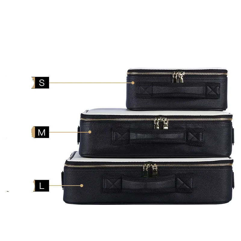 Профессиональный пустой органайзер для макияжа из искусственной кожи Bolso Mujer