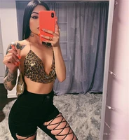 sexy metal chain snake sequins crop top women snake leopard tops backless beach nightclub party club tank top 2021 summer new