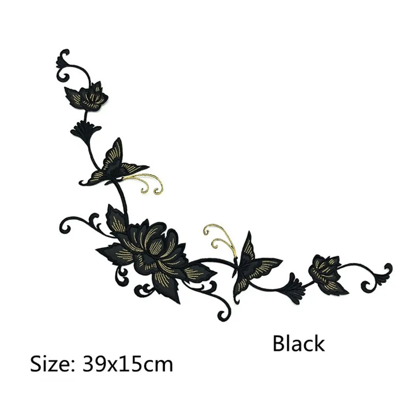 Комплект из 2 штук бабочки поставляются с аппликацией в виде цветка одежда